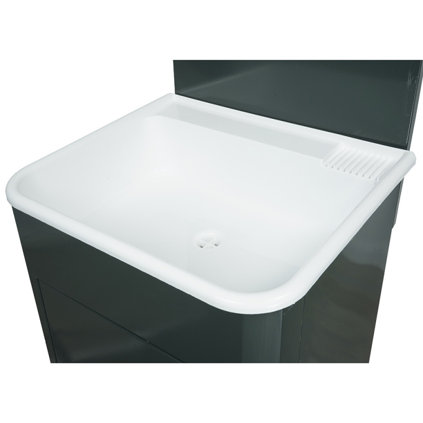 Тумба с пластиковой мойкой 130х50х43 см мокрый асфальт от магазина ЛесКонПром.ру