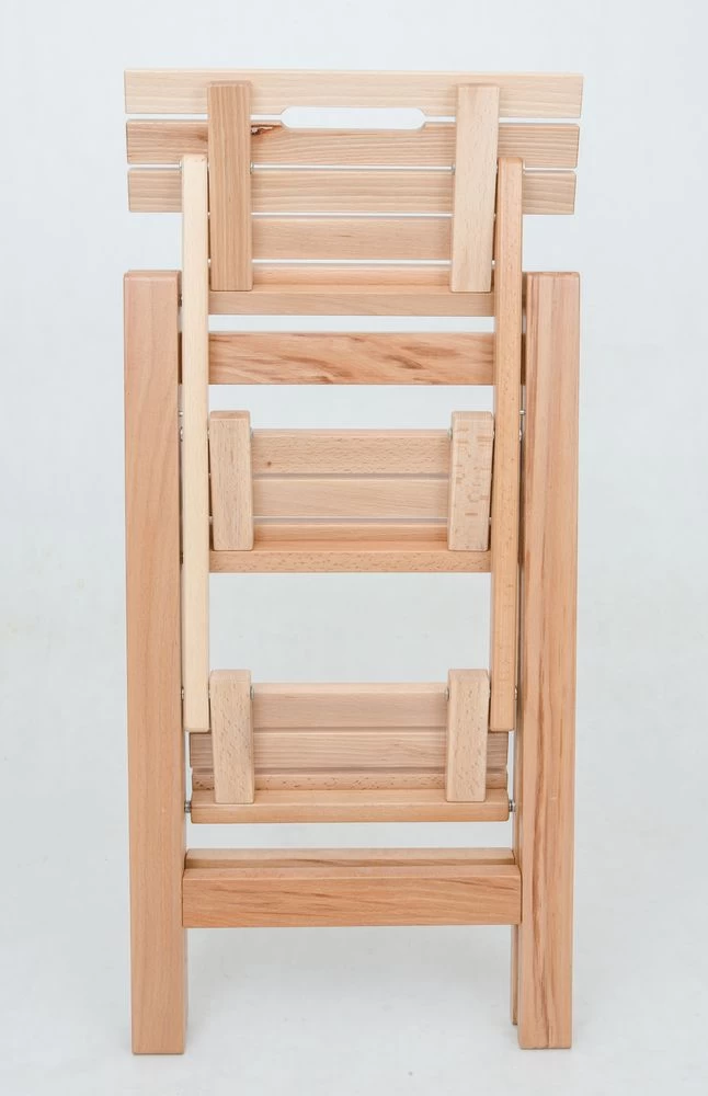 Стремянка-табурет деревянная с широкими ступенями Hoz-Block Микки 3 ступени Светлая (арт. СДМТ-3С) от магазина ЛесКонПром.ру