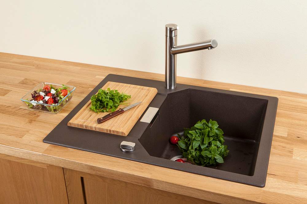 Кухонная мойка + MANHATTAN 45D CRISTALITE 701003 от магазина ЛесКонПром.ру