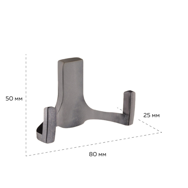 Крючок мебельный KERRON 0330 старинный черненый цинк от магазина ЛесКонПром.ру