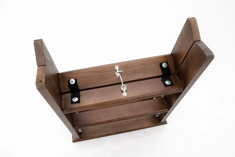 Стремянка двухсторонняя деревянная Hoz-Block Марк 3 ступени Черная (арт. ДДС-3Ч) от магазина ЛесКонПром.ру