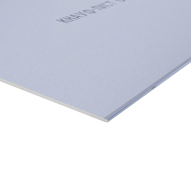 Гипсокартон влаго-огнестойкий КНАУФ Сапфир 1200х2500х12,5 мм от магазина ЛесКонПром.ру