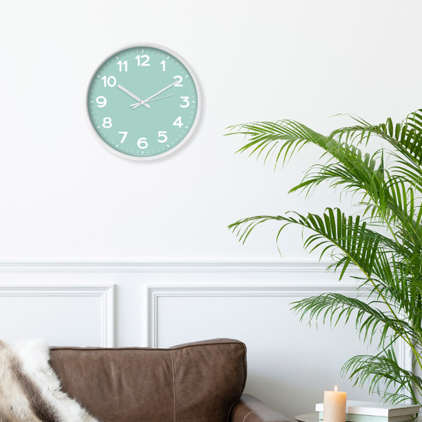 Часы настенные круглые Мята d30 см от магазина ЛесКонПром.ру