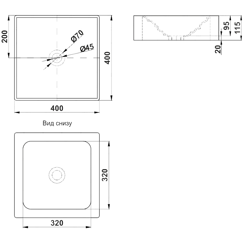Раковина-чаша Melana 40 MLN-A550 Белая от магазина ЛесКонПром.ру