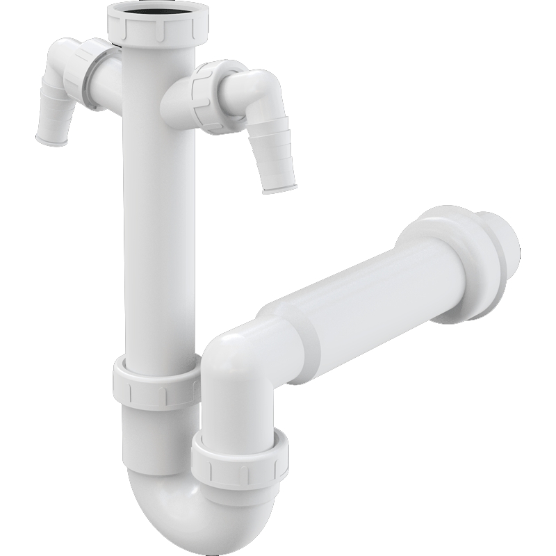Сифон для кухонной мойки Alcaplast A82-DN50 Белый от магазина ЛесКонПром.ру