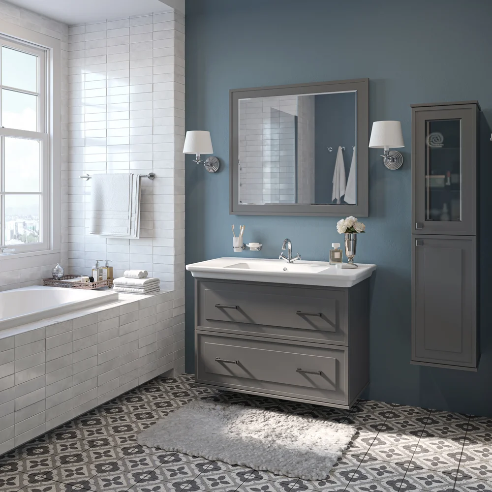 Зеркало Sanflor Модена 105, серое от магазина ЛесКонПром.ру