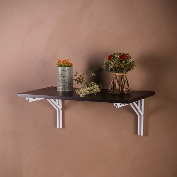 Кронштейн складной 200х300 мм белый от магазина ЛесКонПром.ру