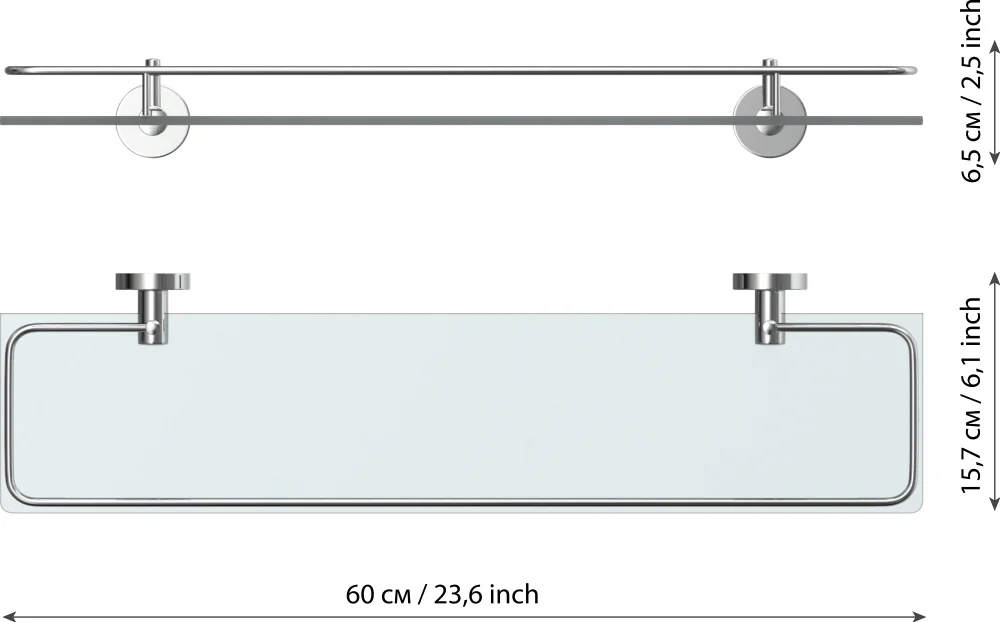 Полка Fora Long L034*60M 60 см от магазина ЛесКонПром.ру