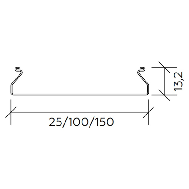Рейка Албес S-дизайн 25 мм 3 м металлик от магазина ЛесКонПром.ру