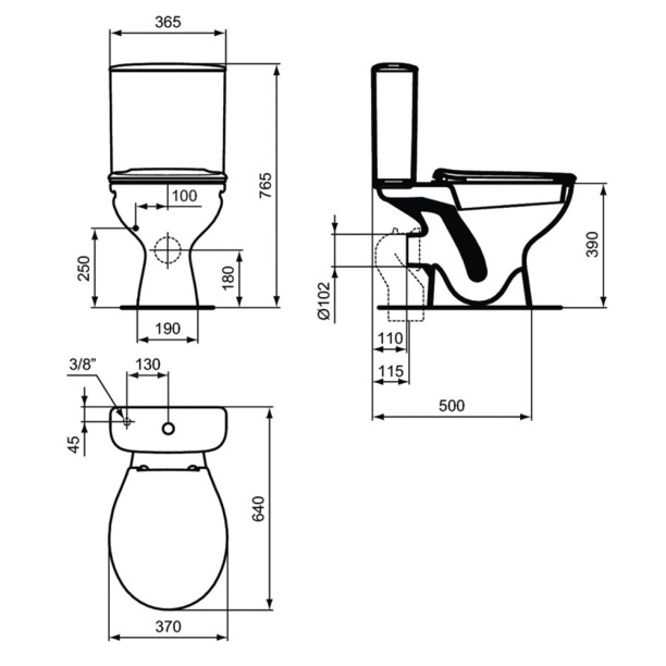 Унитаз-компакт VIDIMA Ulysse S с сиденьем от магазина ЛесКонПром.ру