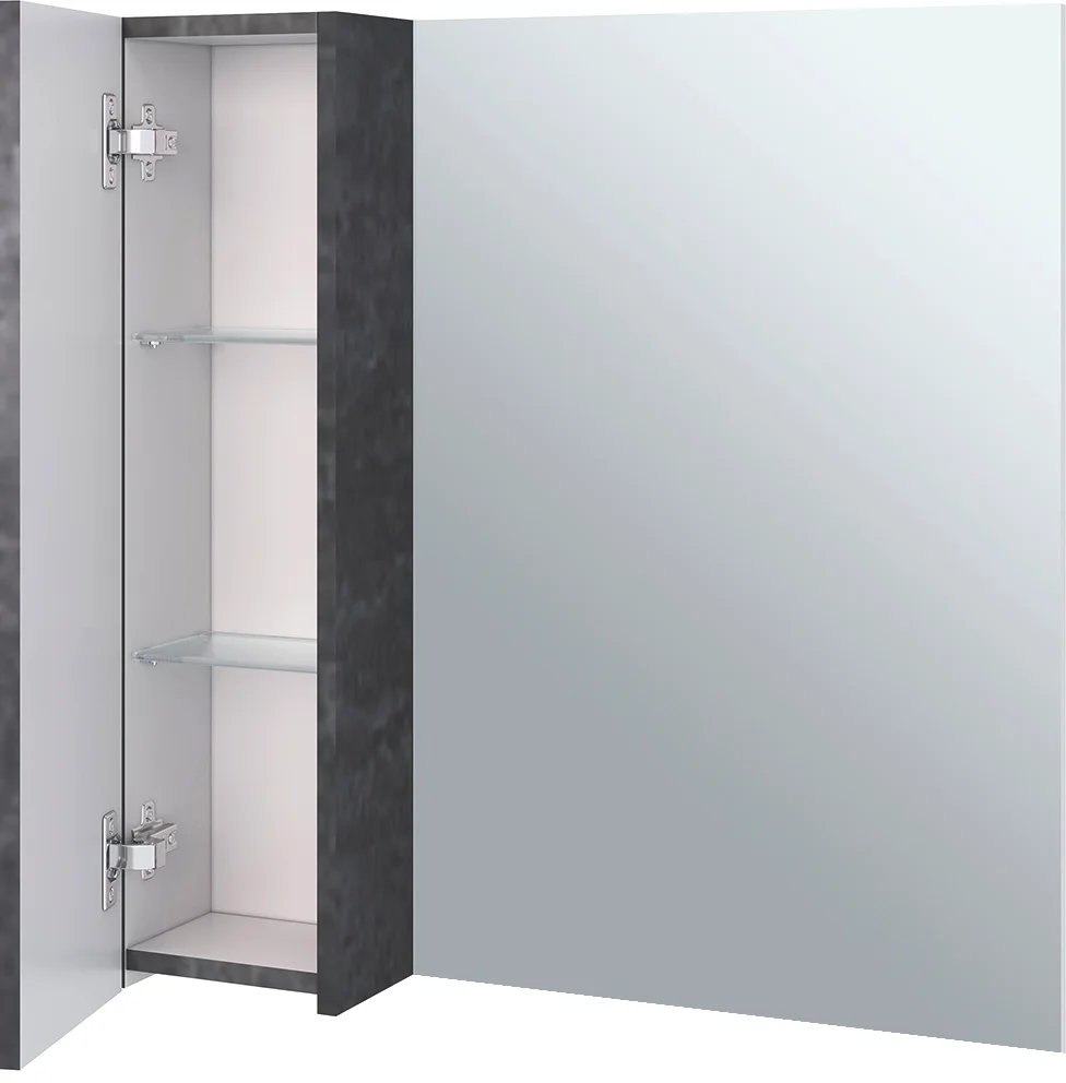 Зеркало Emmy Стоун 60 L, серый бетон от магазина ЛесКонПром.ру