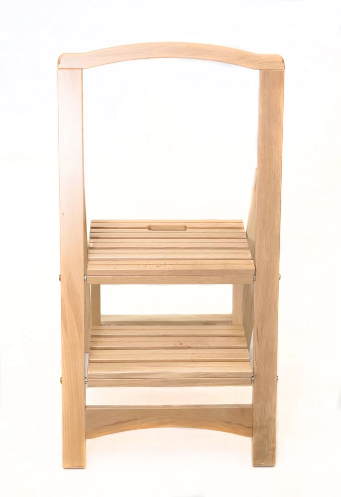 Стремянка деревянная с широкими ступенями Hoz-Block Микки 2 ступени Светлая (арт. СДМ-2С) от магазина ЛесКонПром.ру