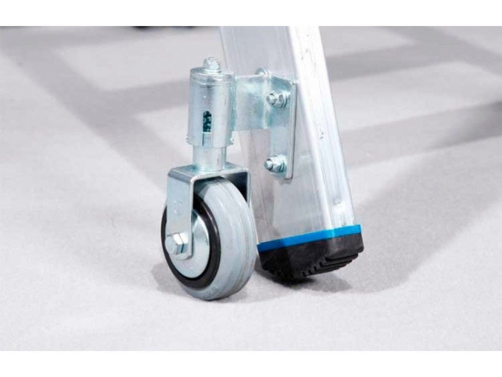 Стремянка алюминиевая двухсторонняя Krause Stabilo с роликами 2х4 ступени (арт. 124821) от магазина ЛесКонПром.ру