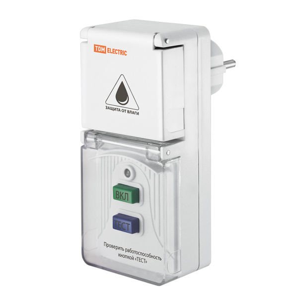 УЗО в розетку 16А IP44 TDM от магазина ЛесКонПром.ру