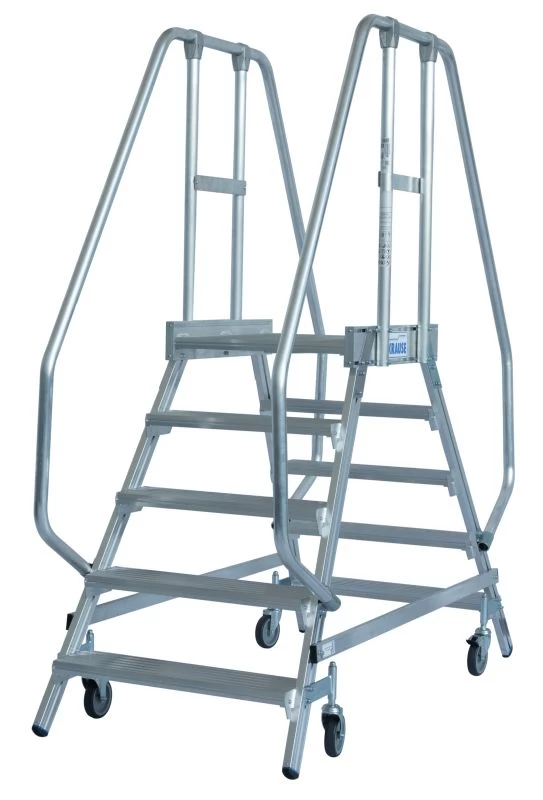 Двухсторонняя передвижная лестница с платформой STABILO 2Х5 ступеней KRAUSE арт.820259 от магазина ЛесКонПром.ру