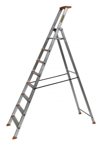 Стремянка алюминиевая профессиональная с полочкой Centaure 8 ступеней PRO 54 (арт.309208) от магазина ЛесКонПром.ру