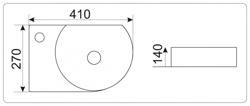 Раковина CeramaLux 41 9273R Белая от магазина ЛесКонПром.ру