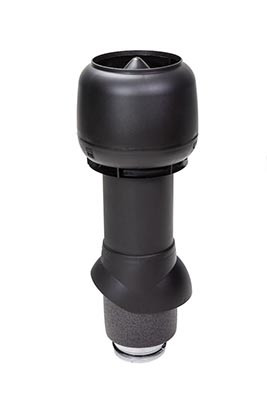 Вентиляционный выход Vilpe 125/ИЗ/500, цвет черный от магазина ЛесКонПром.ру