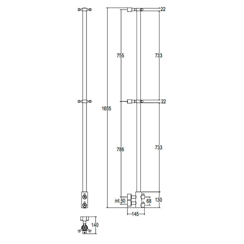 Водяной полотенцесушитель Margaroli Arcobaleno 416LNO Черный матовый от магазина ЛесКонПром.ру