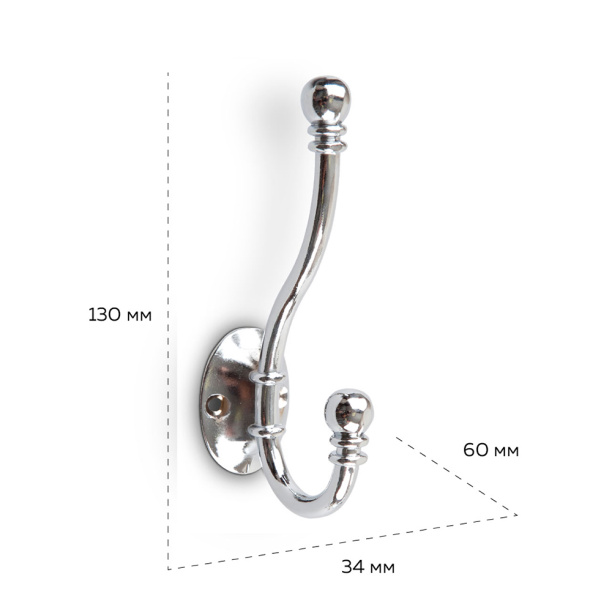 Крючок мебельный KERRON 0180 хром от магазина ЛесКонПром.ру