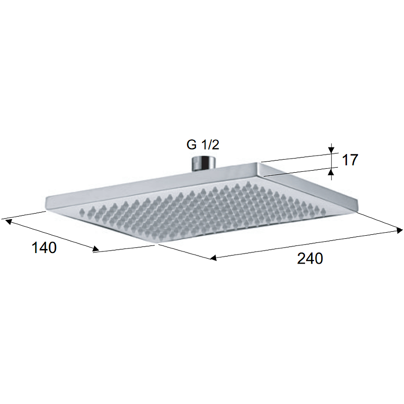 Верхний душ Remer 359WX Хром от магазина ЛесКонПром.ру