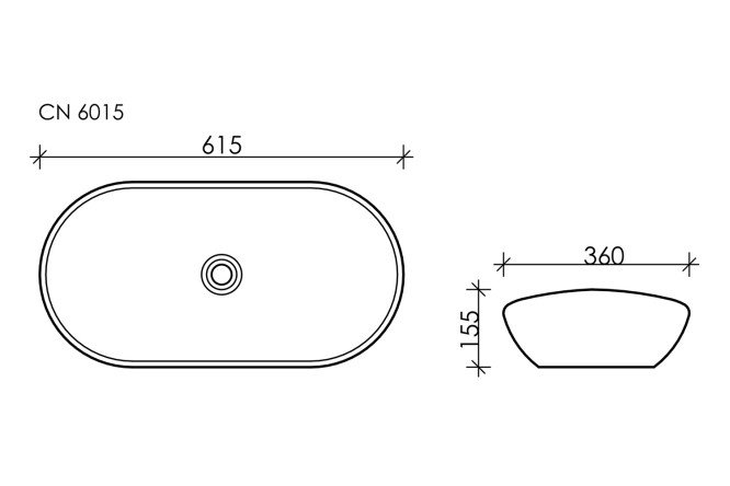 Умывальник накладной CERAMICA NOVA Element 80551228 от магазина ЛесКонПром.ру