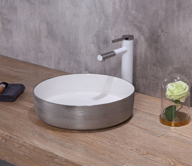 Раковина-чаша CeramaLux 36 C1054-1 Серебряная от магазина ЛесКонПром.ру