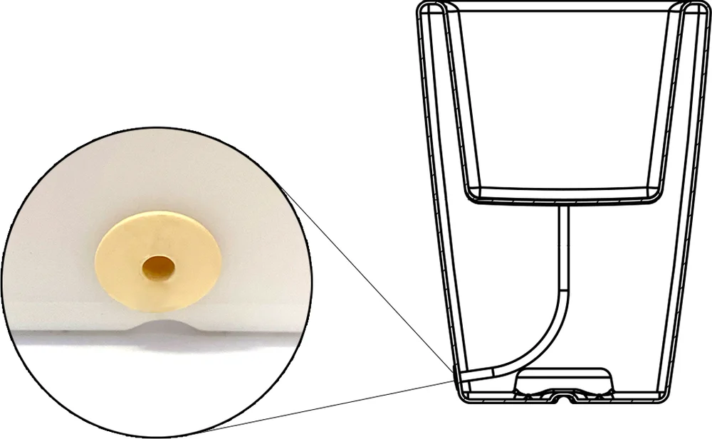 Кашпо Rostok Flox P 900 белое от магазина ЛесКонПром.ру