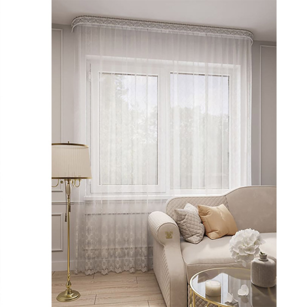 Штора-тюль Винтаж 300х280 см белая от магазина ЛесКонПром.ру