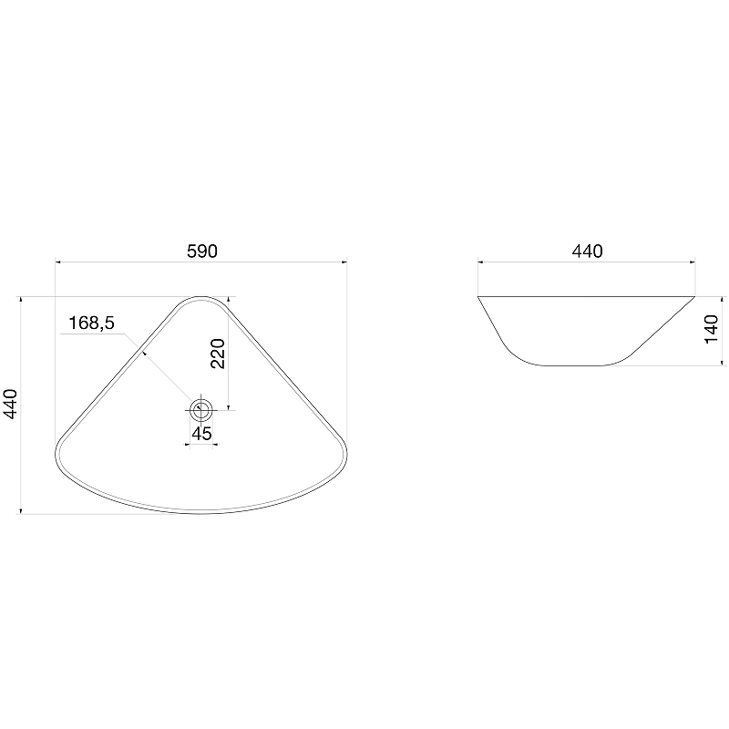 Раковина-чаша Owl 1975 Curve 59 OWLB191045 Белая от магазина ЛесКонПром.ру