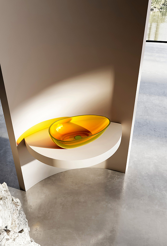 Раковина-чаша Abber Kristall 60 AT2811Amber Желтая от магазина ЛесКонПром.ру