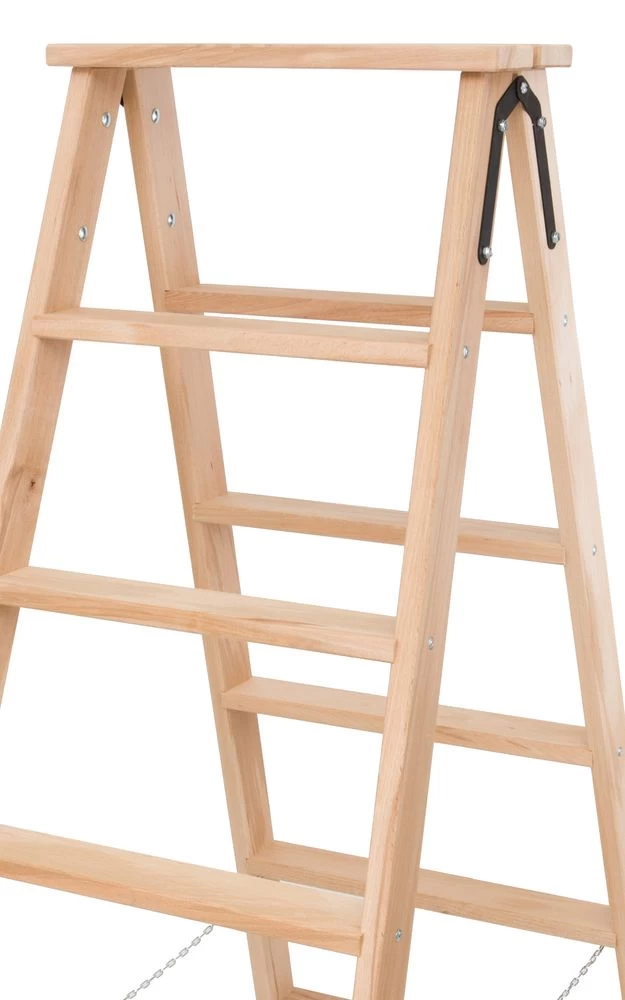 Стремянка двухсторонняя деревянная со ступенями Hoz-Block Штукатур 2x10 ступеней (арт. СДДШ-10) от магазина ЛесКонПром.ру