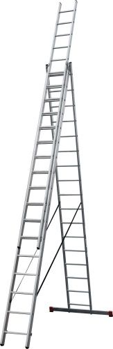 Лестница алюминиевая трехсекционная Новая Высота 3x17 арт. 1230317 от магазина ЛесКонПром.ру