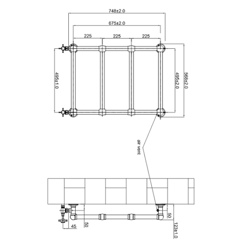 Водяной полотенцесушитель Boheme Chromo 717 Хром от магазина ЛесКонПром.ру