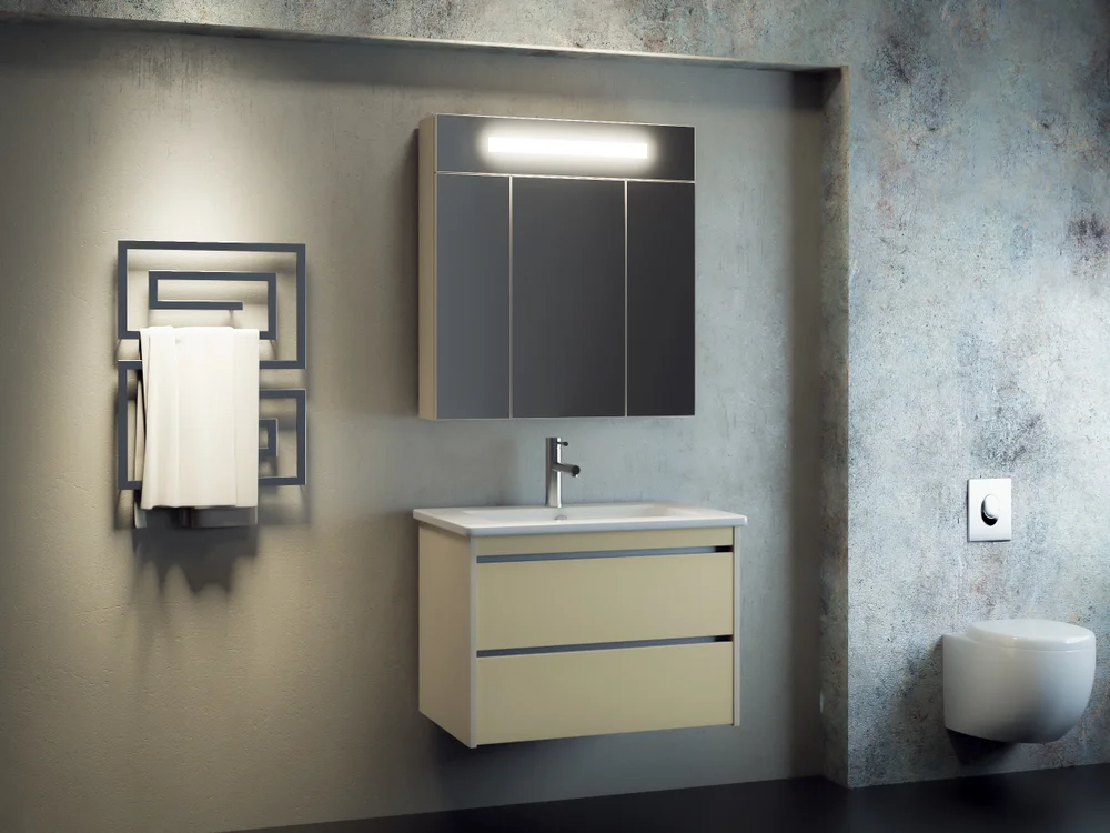 Зеркало-шкаф Opadiris Фреш 80 с подсветкой от магазина ЛесКонПром.ру