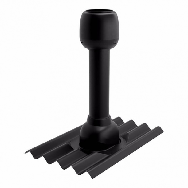 Труба вентиляционная черная Ондулин от магазина ЛесКонПром.ру