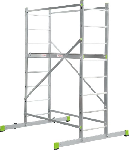 Алюминиевая Вышка-тура НОВАЯ ВЫСОТА с рабочей высотой до 3,3 м. Арт. 2410208 от магазина ЛесКонПром.ру