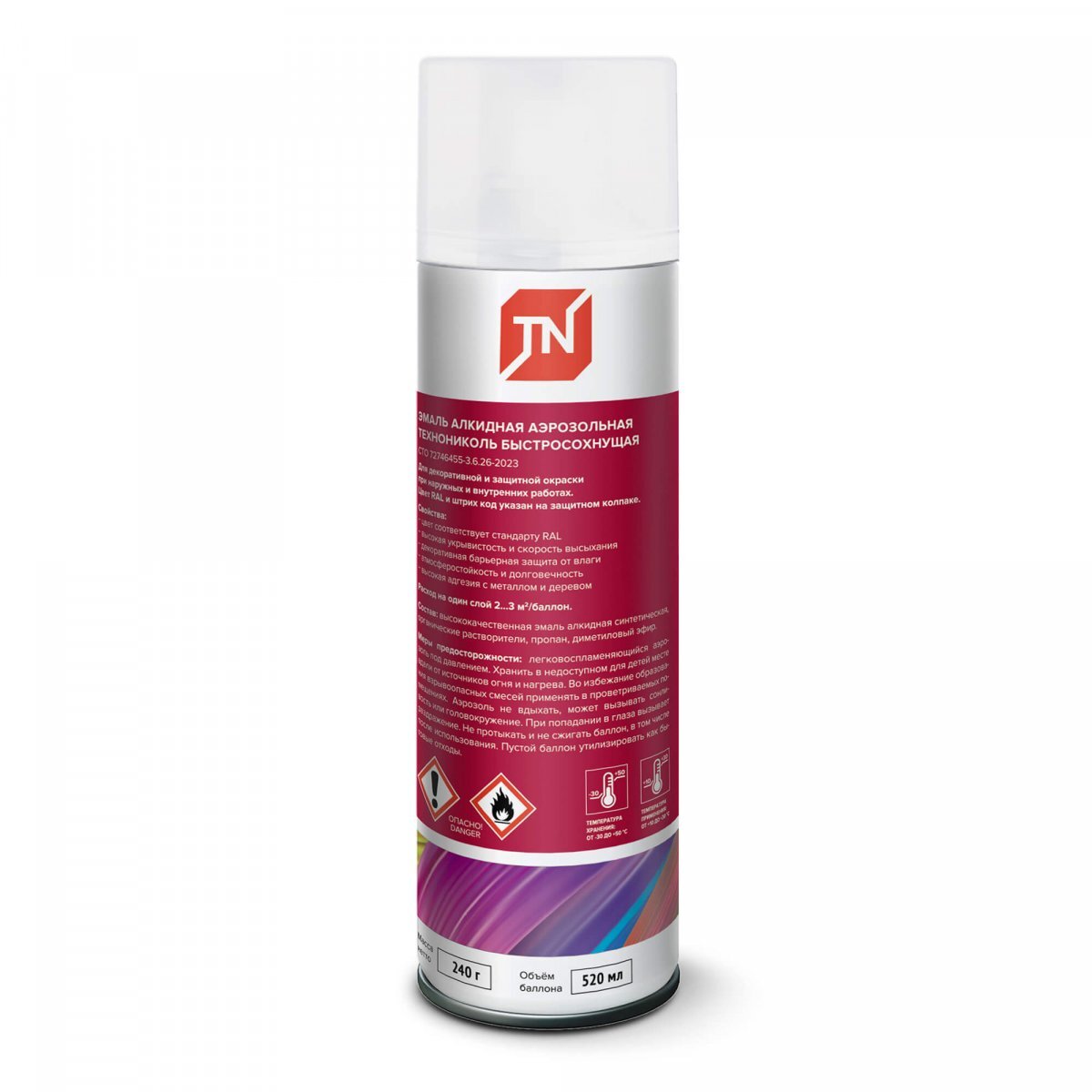 Эмаль аэрозольная ТЕХНОНИКОЛЬ белая глянец 9003 от магазина ЛесКонПром.ру