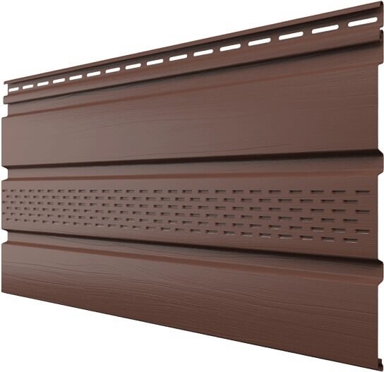 Софит ТЕХНОНИКОЛЬ частично перфорированный Каштан 3 м от магазина ЛесКонПром.ру