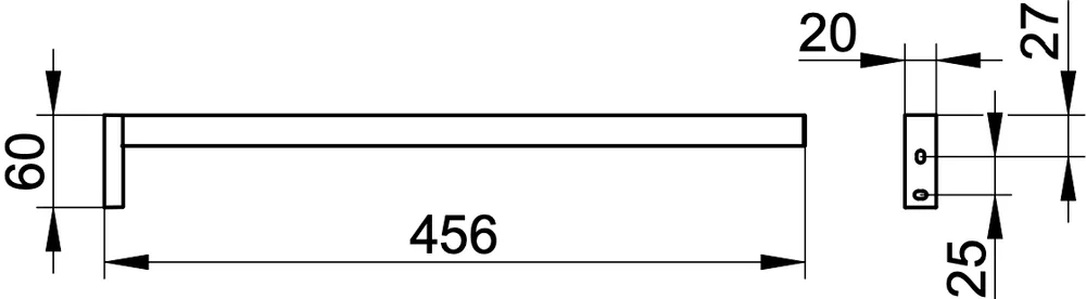 Полотенцедержатель Keuco Edition 90 19120010000 45 см, одинарный от магазина ЛесКонПром.ру