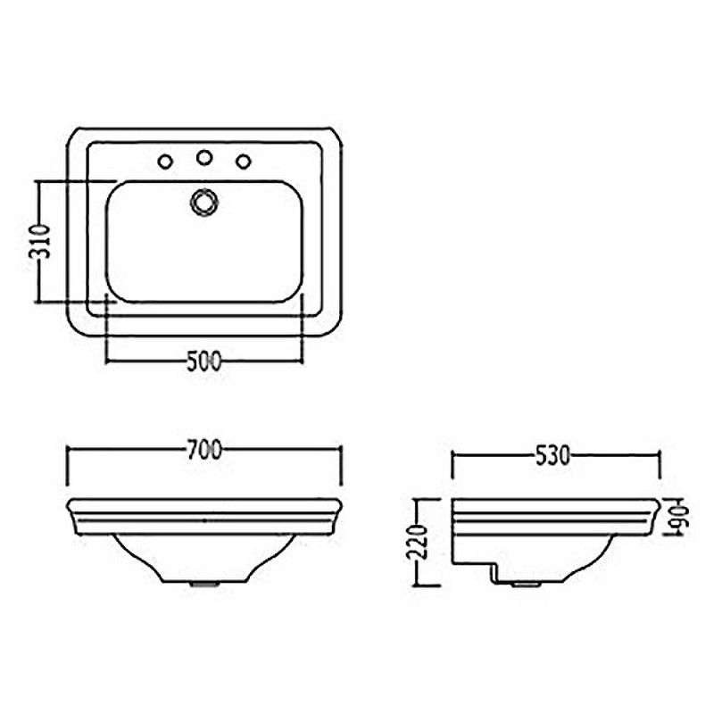 Раковина Devon&Devon Etoile 70 IBLG1FET Белая от магазина ЛесКонПром.ру
