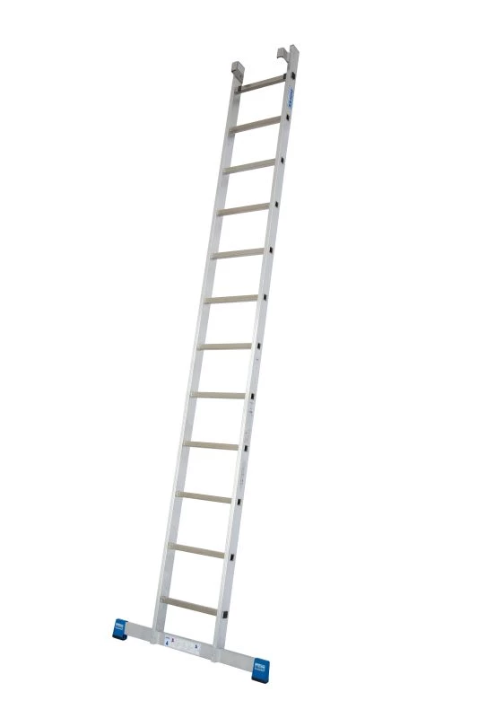 Алюминиевая двухсекционная профессиональная лестница 3218 выдвижная с тросом 2x18 арт.SR 3218 от магазина ЛесКонПром.ру