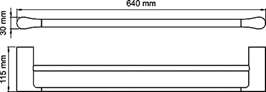 Полотенцедержатель Wasserkraft Elbe K-7240 двойной от магазина ЛесКонПром.ру