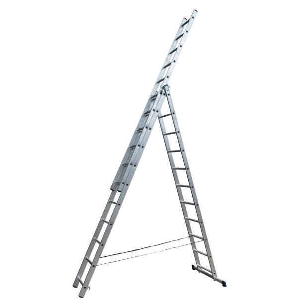 Лестница алюминиевая STAIRS трехсекционная 33 ступени от магазина ЛесКонПром.ру