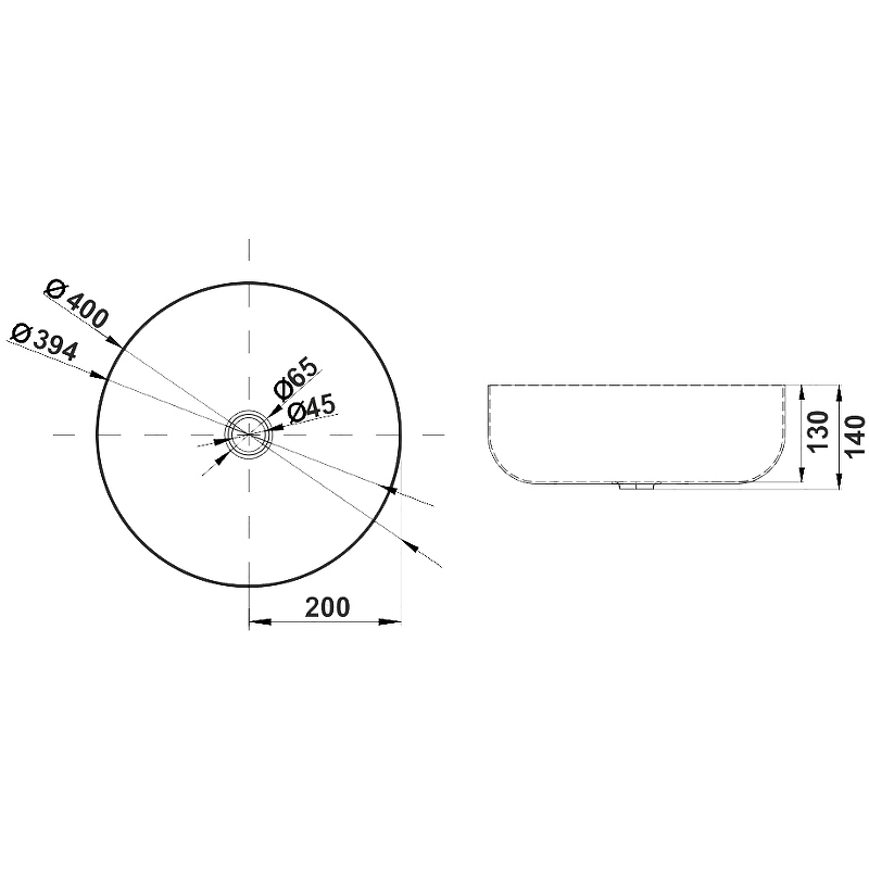 Раковина-чаша Melana Profline 40 400 Сатин от магазина ЛесКонПром.ру