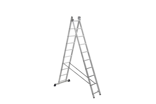 Алюминиевая двухсекционная лестница SCALA 2*10  арт. SC 2010 от магазина ЛесКонПром.ру