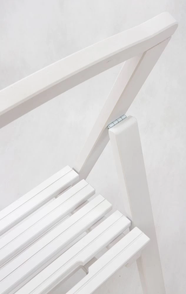 Стремянка деревянная с широкими ступенями Hoz-Block Микки 2 ступени Белая (арт. СДМ-2Б) от магазина ЛесКонПром.ру