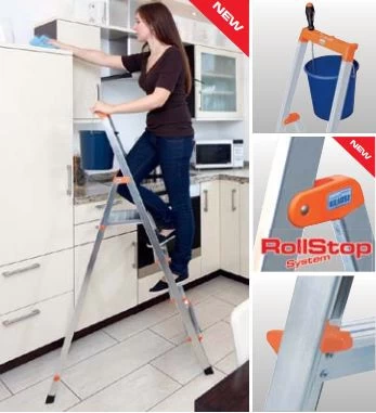 Стремянка алюминиевая Krause Solidy 5 ступеней (арт. 126238) от магазина ЛесКонПром.ру