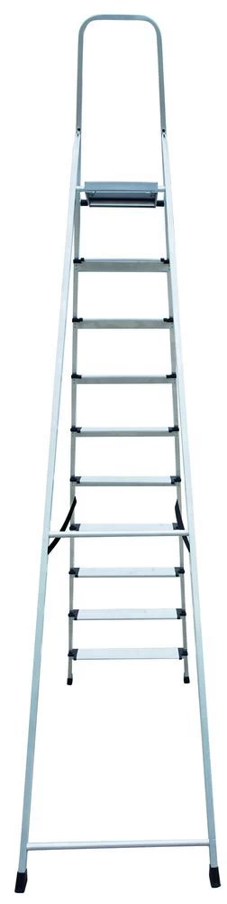 Стремянка алюминиевая с широкой ступенью Новая Высота 10 ступеней (арт. 2117110) от магазина ЛесКонПром.ру