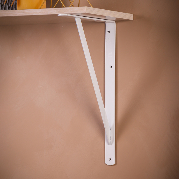 Кронштейн усиленный 250х400 мм белый от магазина ЛесКонПром.ру